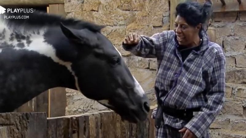 A Fazenda 15: 'Pega o Paiol, morde', brinca Márcia Fu após quase ser mordida por cavalo