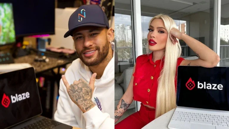 Neymar e Karoline Lima são listados pela Blaze como embaixadores da marca