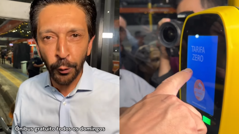 Tarifa zero em SP: Nunes anda de ônibus para lançar gratuidade e ouve cobranças de passageiros