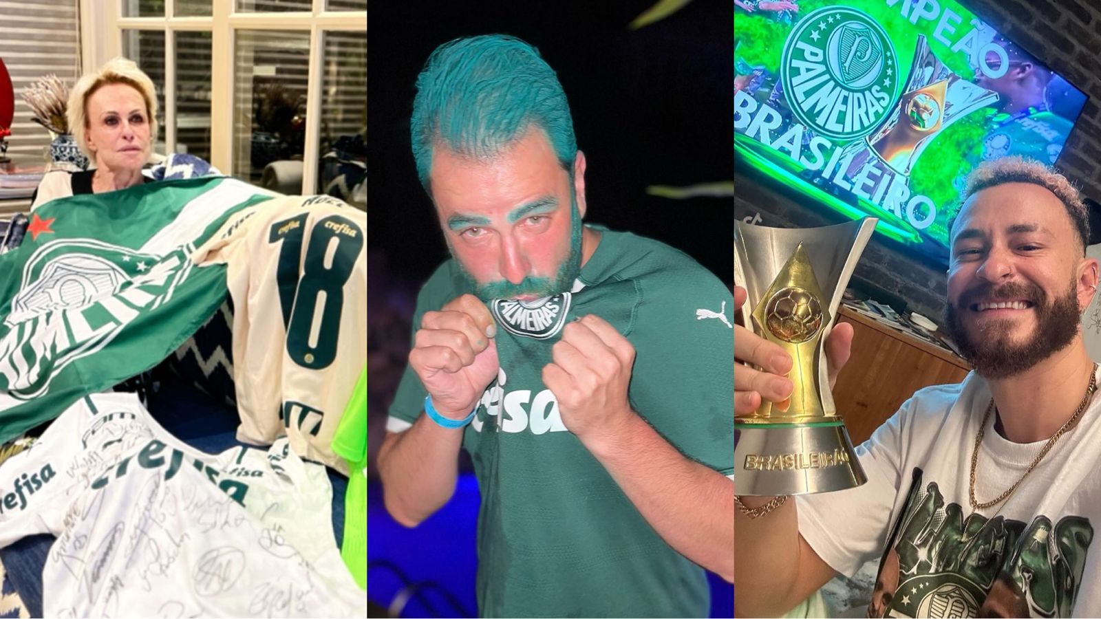 Famosos comemoram título do Palmeiras nas redes sociais