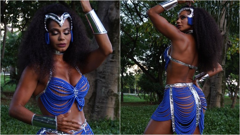 Rainha de Bateria da Unidos de Vila Maria, Savia David rouba a cena com look para mini desfiles das escolas de samba de SP