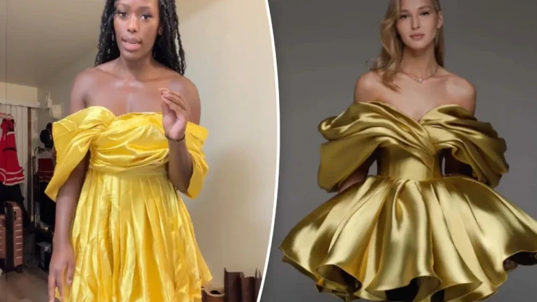 Mulher encomenda um vestido online e se surpreende com o vestido que recebeu