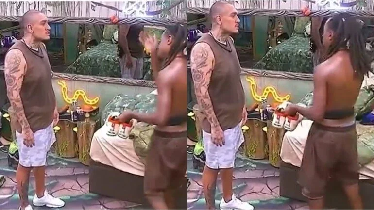 BBB24: Bin Laden presenteia Luigi com par de tênis, pede segredo e brother vai às lágrimas