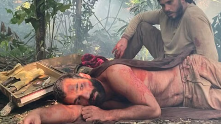 Humberto Carrão e Gabriel Sater em cena de "Renascer"