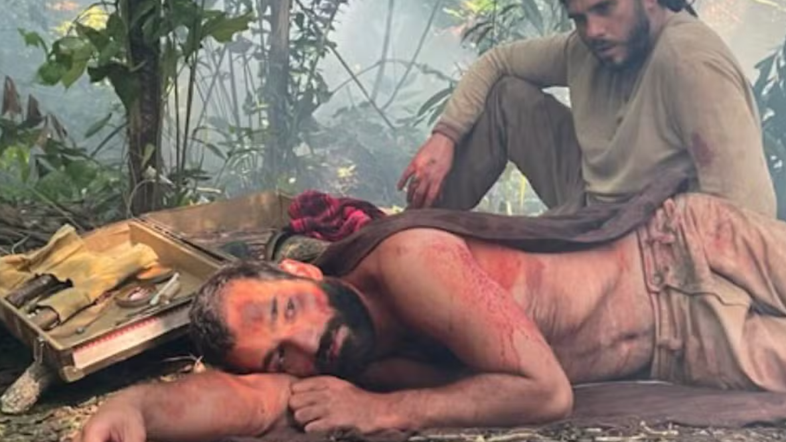 Humberto Carrão e Gabriel Sater em cena de "Renascer"