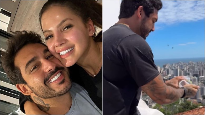 João Hadad faz cerimônia para jogar cinzas da namorada, Luana Andrade: 'Você é nossa luz'