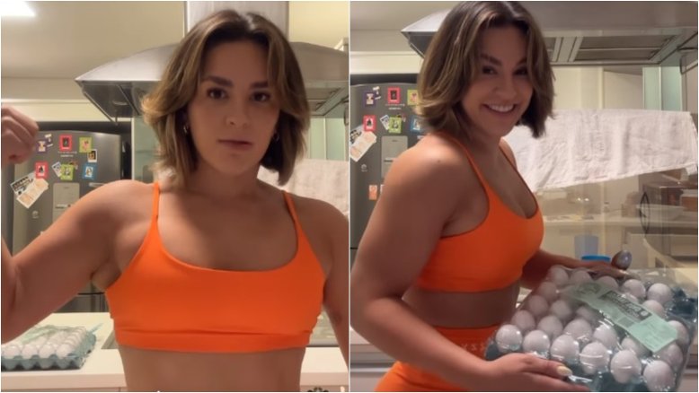 Kéfera compartilha preparação para treino na academia: 'Discípula de Gracyanne'