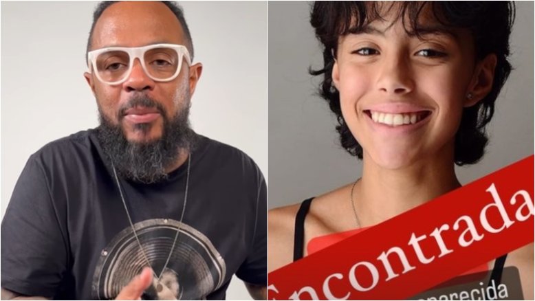 Sobrinha de Marcelo Marrom é encontrada após humorista pedir ajuda na web