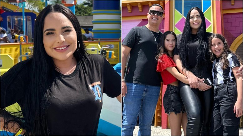 Perlla curte férias ao lado do marido e das filhas, em Santa Catarina: ‘Encantadas’