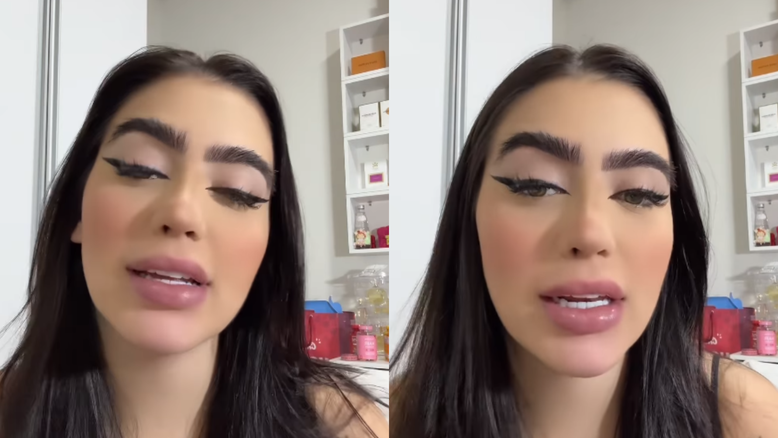 MC Mirella mostra o resultado das suas novas sobrancelhas