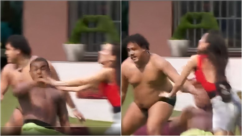 BBB24: Davi dá ‘rasteira’ em Wanessa Camargo e web ironiza: ‘Cair no paredão’