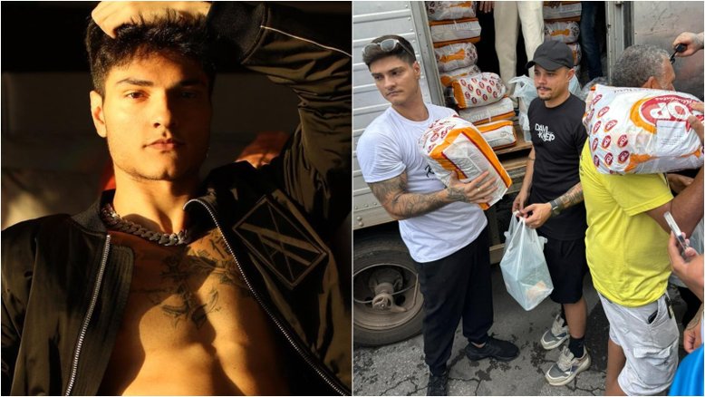 Davi Kneip faz distribuição de alimentos para celebrar aniversário de 25 anos: ‘Conexão com Deus’