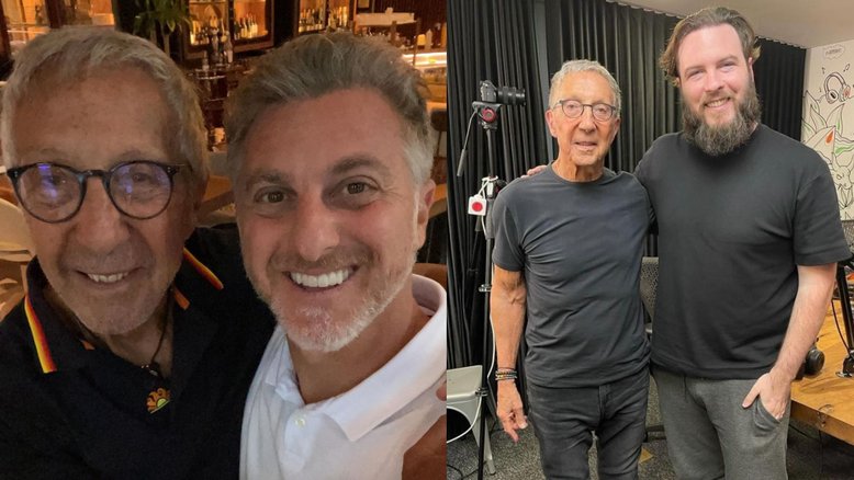 Abilio Diniz com Luciano Huck e Thiago Nigro