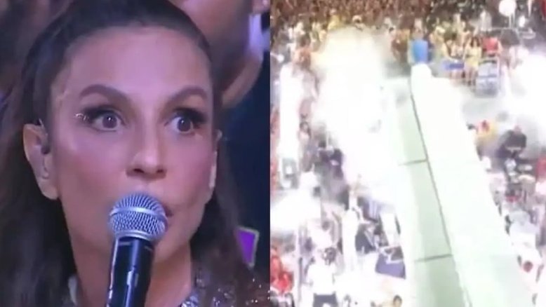 Ivete Sangalo se desespera após dióxido de carbono escapar em seu trio: 'Susto da p*'