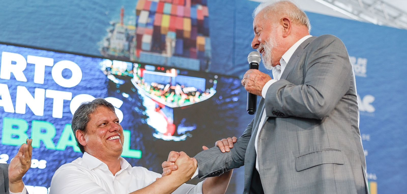 Presidente Lula durante o evento de comemoração dos 132 anos do Porto de Santos
