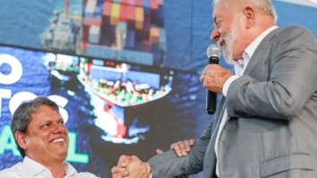 Presidente Lula durante o evento de comemoração dos 132 anos do Porto de Santos