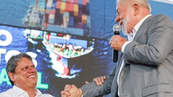 Presidente Lula durante o evento de comemoração dos 132 anos do Porto de Santos