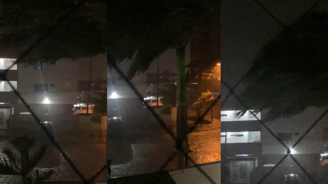 Vídeos registram tempestade destruidora em João Pessoa