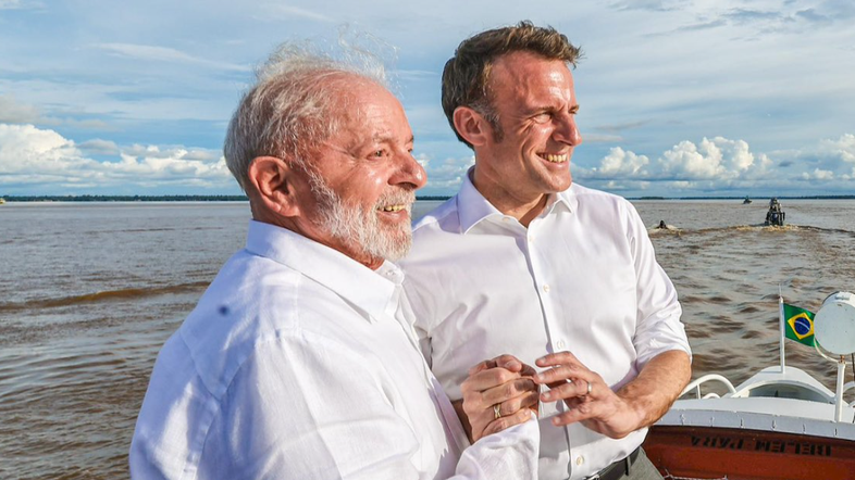 Lula e Macron chegam a Belém para reunião com foco na Amazônia