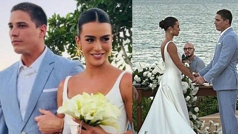 Rômulo Arantes Neto se casa com a influenciadora Mari Saad na Bahia