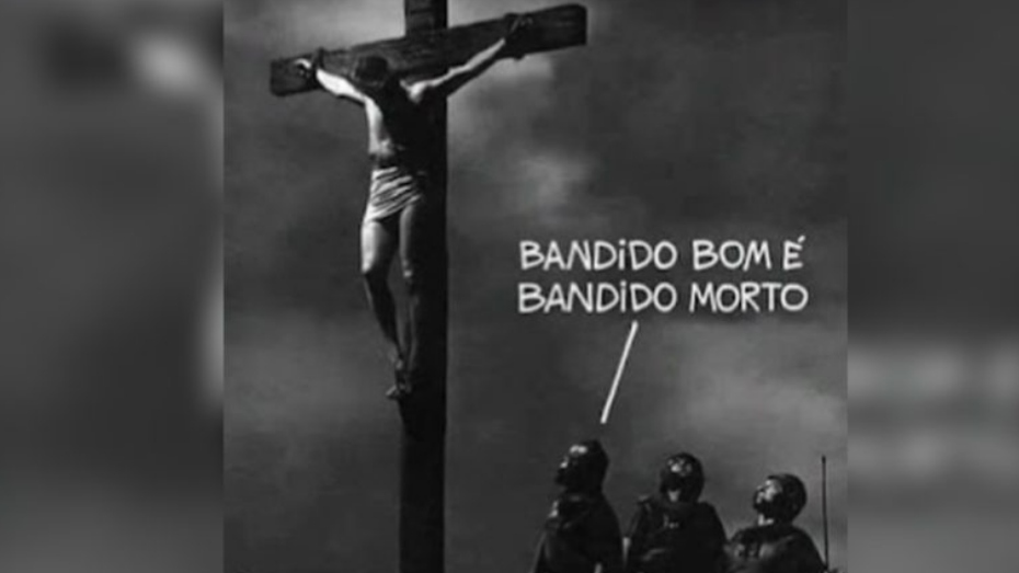 MTST posta foto de Jesus crucificado com frase sobre bandido e recebe críticas