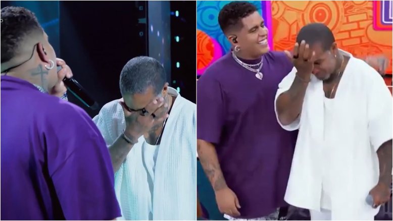 Rodriguinho vai às lágrimas ao rever a família após quase 60 dias confinado no ‘BBB24’