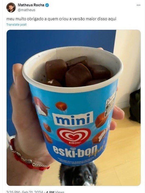 Homem vira influenciador após ser o primeiro a comprar novo sorvete Kibon