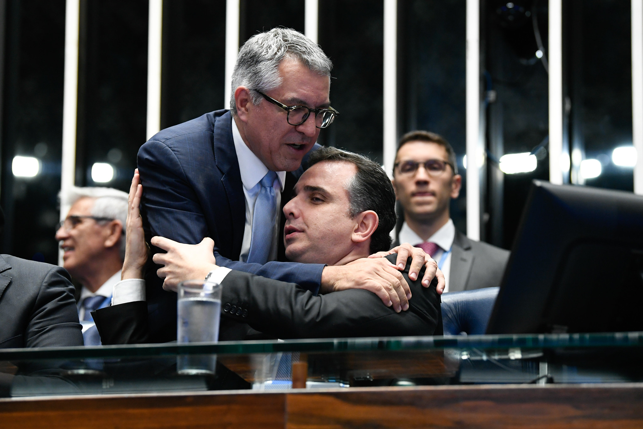 Ministro Alexandre Padilha e o presidente do Senado, Rodrigo Pacheco
