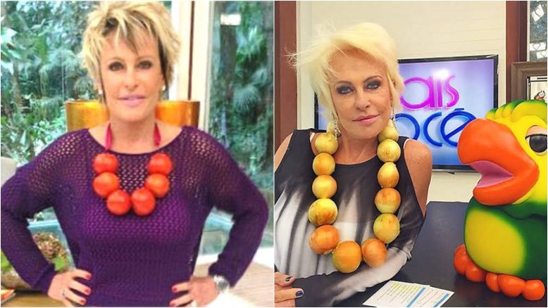 Após Ana Maria Braga criticar Beatriz por uso de comidas para looks, web relembra que a apresentadora já fez o mesmo