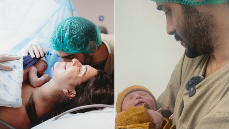 Noivo de Fernanda Paes Leme publica primeira foto da filha do casal: 'Nossa'
