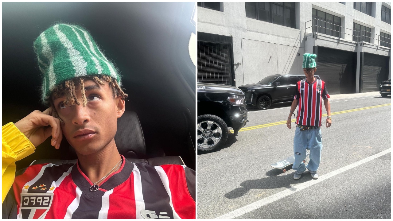Filho de Will Smith publica foto com camisa do São Paulo e internautas reagem