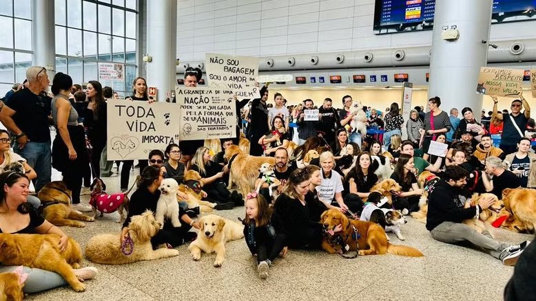Morte do cão Joca: manifestantes protestam em aeroportos do país