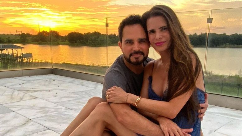 Luciano Camargo e a esposa, Flávia