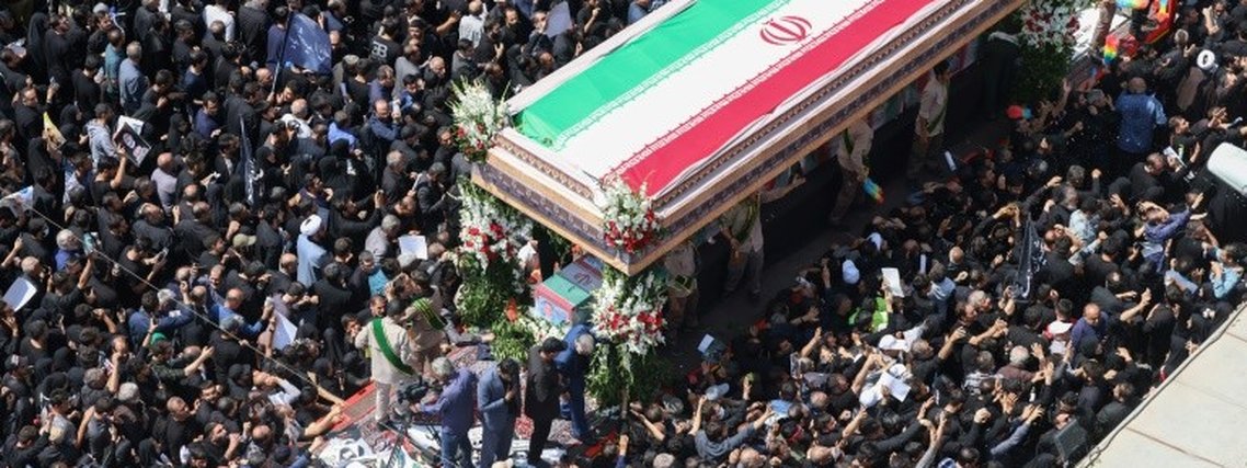 Funeral do presidente Ebrahim Raïssi, em Teerã, em 22 de maio 2024 - AFP
