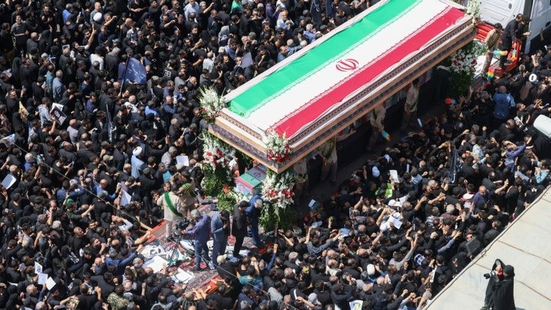 Funeral do presidente Ebrahim Raïssi, em Teerã, em 22 de maio 2024 - AFP