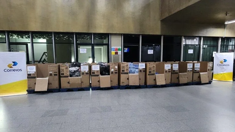 Correios seguem recebendo outras doação para o RS