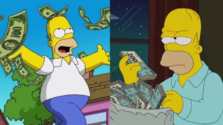 Homer, personagem da série 'Simpsons', ganhou R$ 1 milhão de dólares