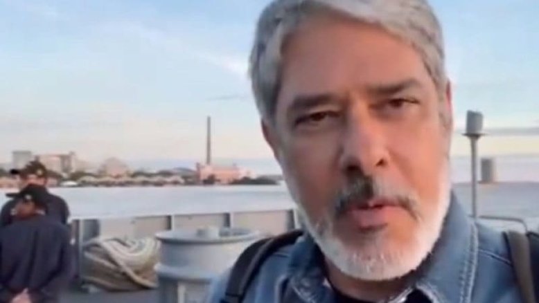 Após ser hostilizado em Porto Alegre, William Bonner se isola em navio