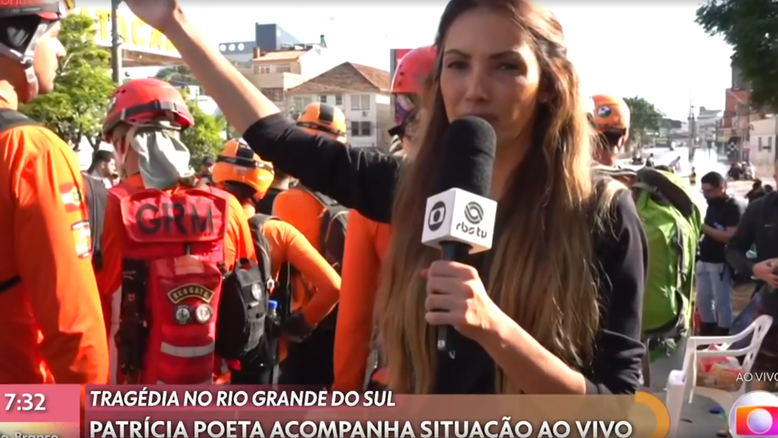 Patrícia Poeta foi para o Rio Grande do Sul apresentar o 'Encontro'