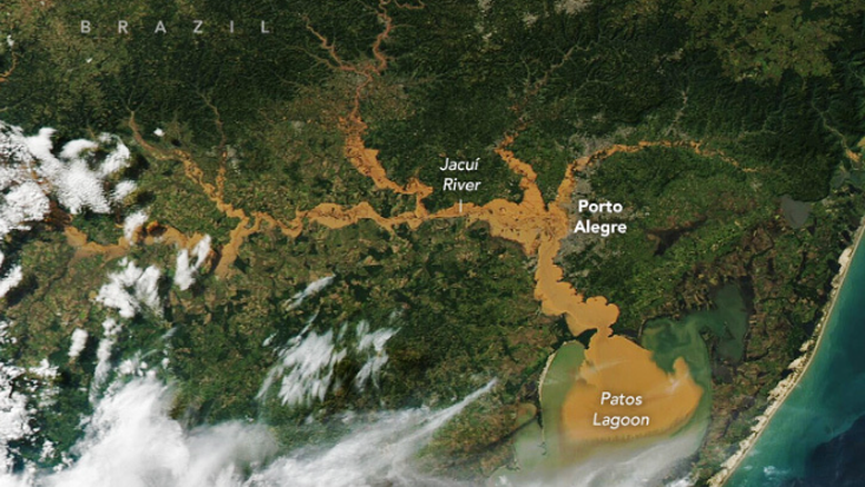 Novas imagens de satélite da Nasa mostram devastação no RS; veja