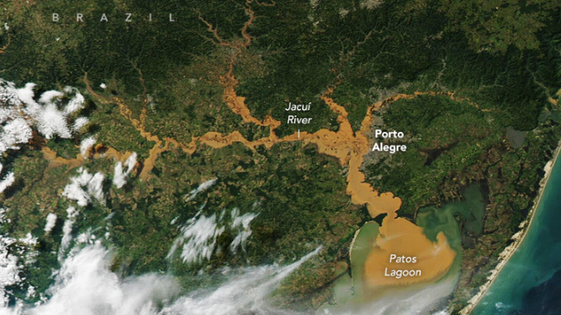 Novas imagens de satélite da Nasa mostram devastação no RS; veja