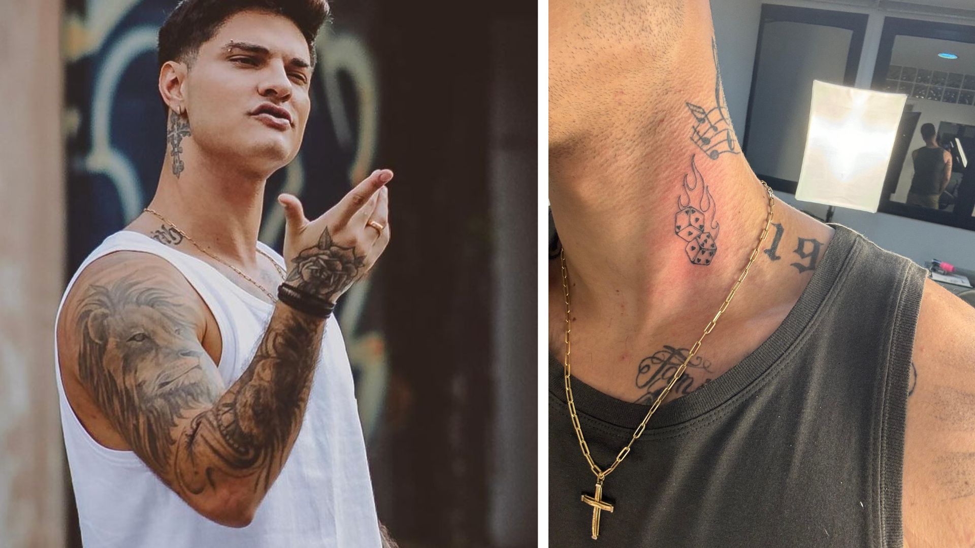 Davi Kneip faz tatuagem em homenagem à novo lançamento em parceria com Nattanzinho