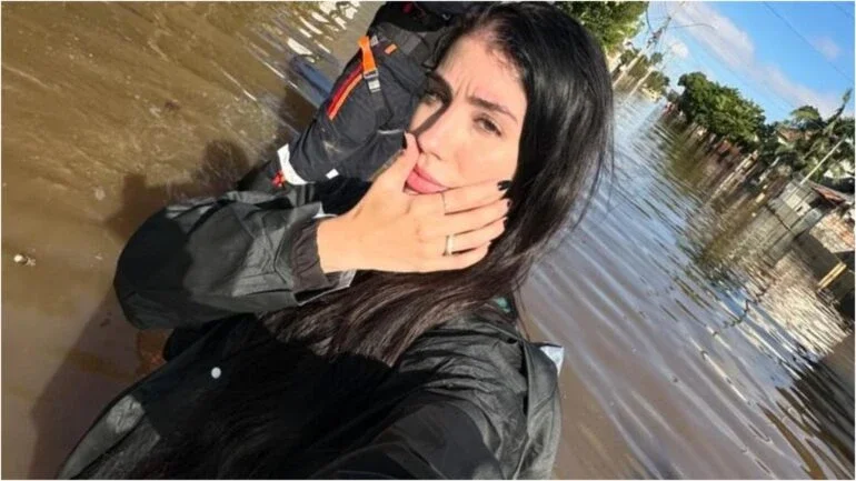 Após ajuda às vítimas no RS, Maria Lina pega carona em avião da FAB de volta para casa, mas avisa: 
