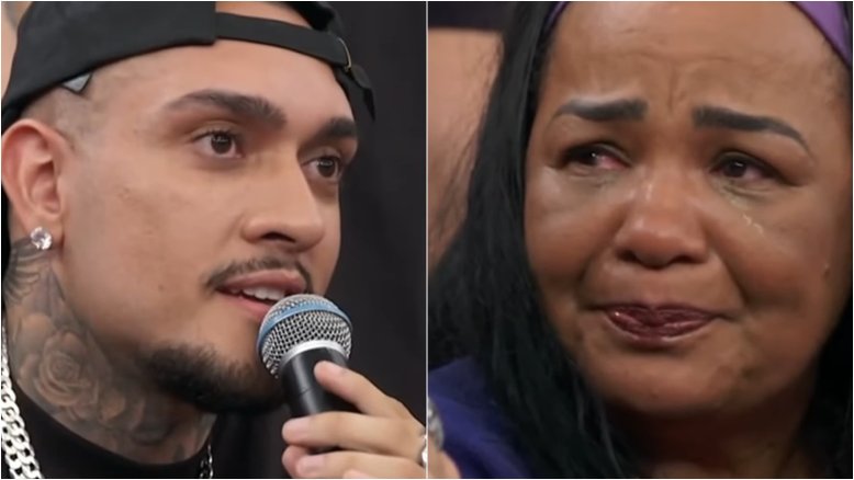 MC Binn emociona mãe adotiva com homenagem no 'Altas Horas': 'Nunca tinha ouvido um eu te amo'