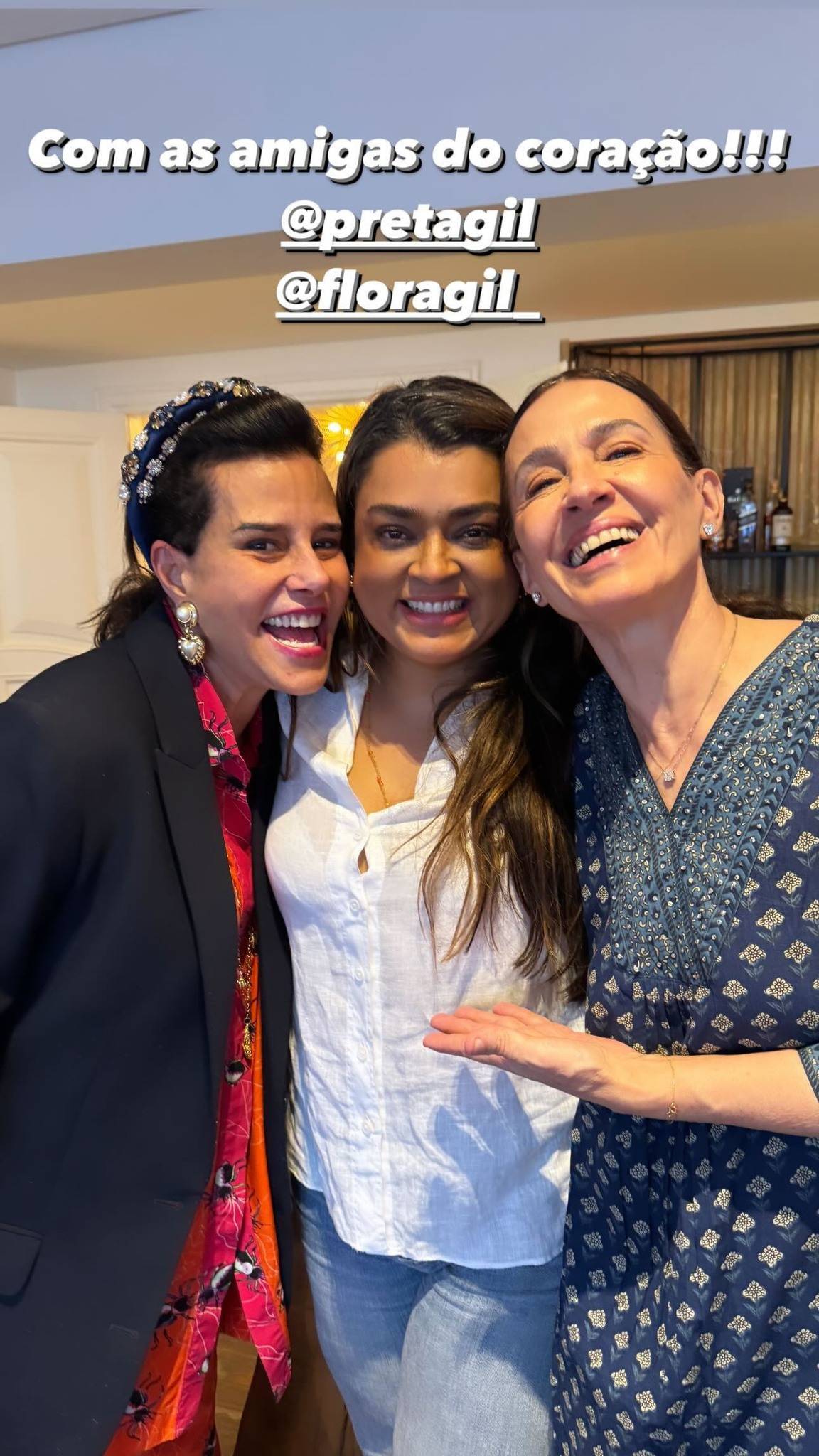 Mãe de Preta Gil faz aparição rara em aniversário de filho de Bela Gil 4 Story de Preta Gil