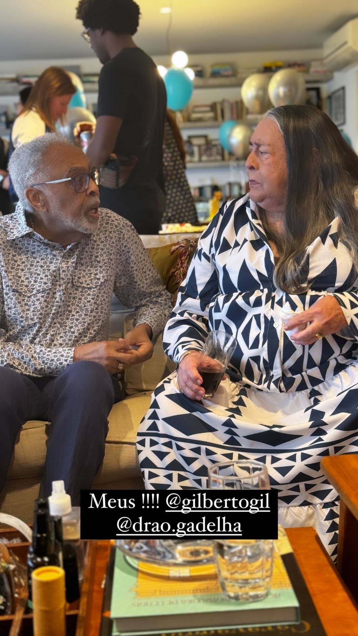 Mãe de Preta Gil faz aparição rara em aniversário de filho de Bela Gil 3 Story de Preta Gil