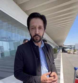 Ricardo Nunes em visita ao Papa Francisco, em Roma. Reprodução/Redes sociais