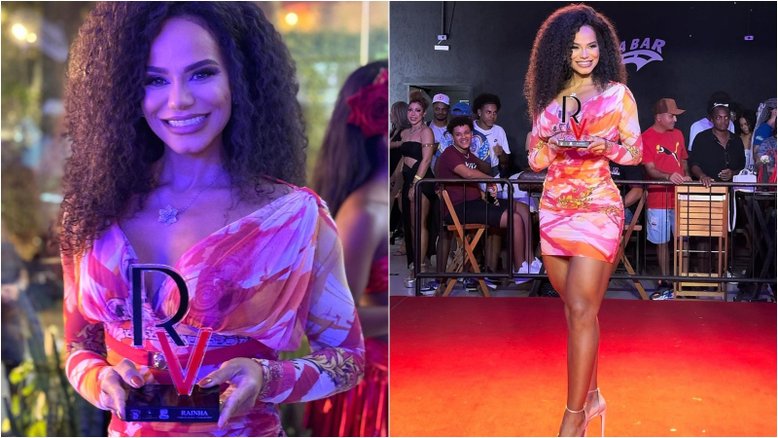 Savia David recebe prêmio de melhor Rainha de Bateria, em São Paulo: ‘Muito mais do que um troféu’
