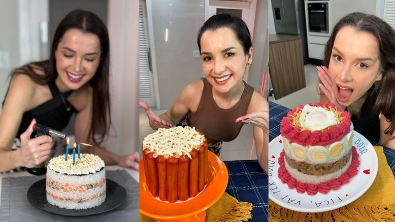 Influencer Vivi Cake viraliza na web com bolos em formato de pratos salgados