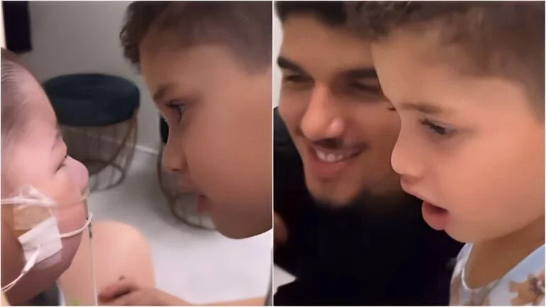 Zé Vaqueiro comemora primeiros momentos do filho em casa após 9 meses de internação